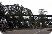 bikers on the Riverfront Trail