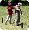 children at the archery field